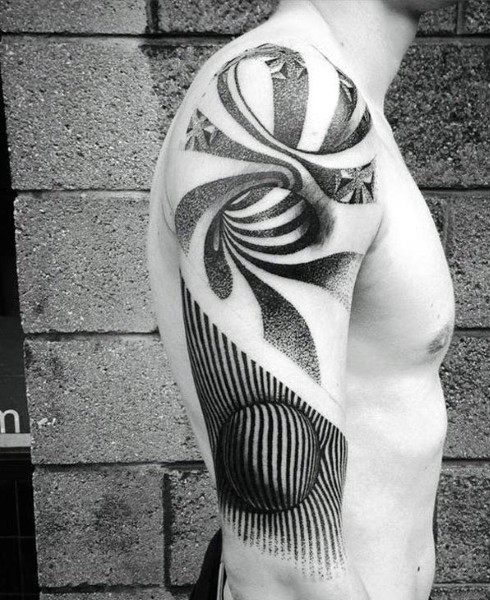Black and Gray Illustrative Abstract Surrealism tattoo by Orlando Tattoo  Artist  Scott CoolAid Irwin