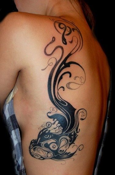 A feminine tribal design for the body