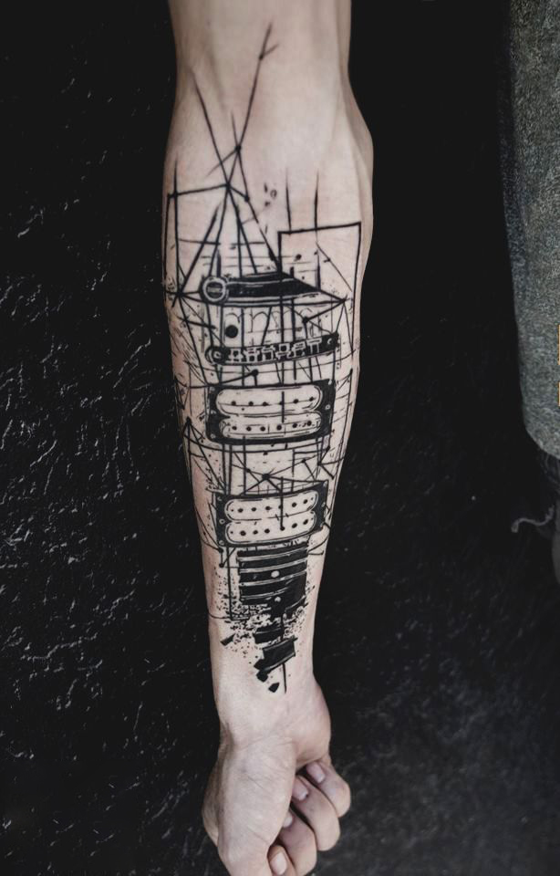 Abstract black hand men tattoo