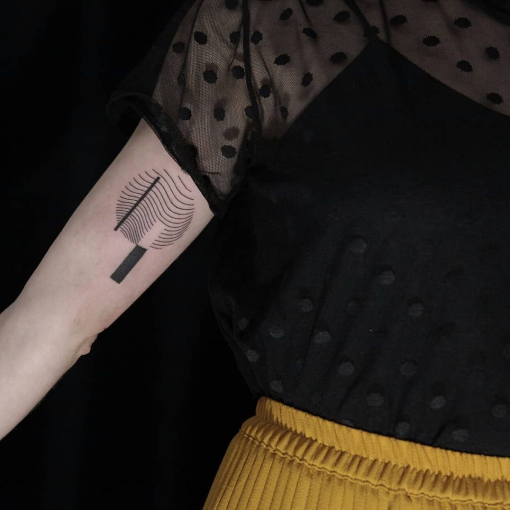 Abstract tattoo on the arm