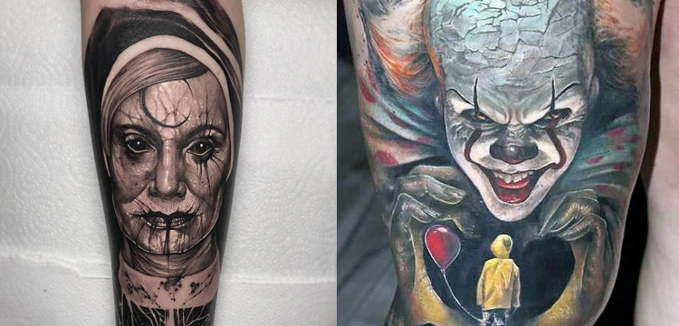 Horror Sleeve Tattoo by Alan Aldred TattooNOW