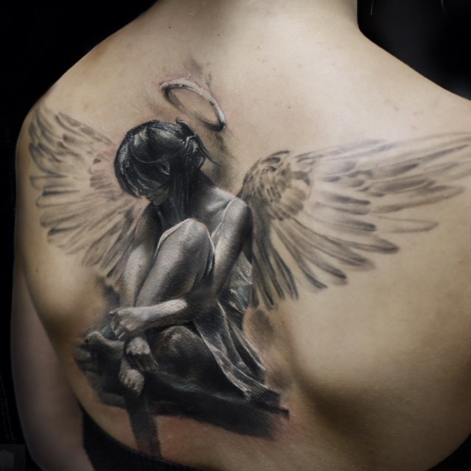 Angel Back Tattoo