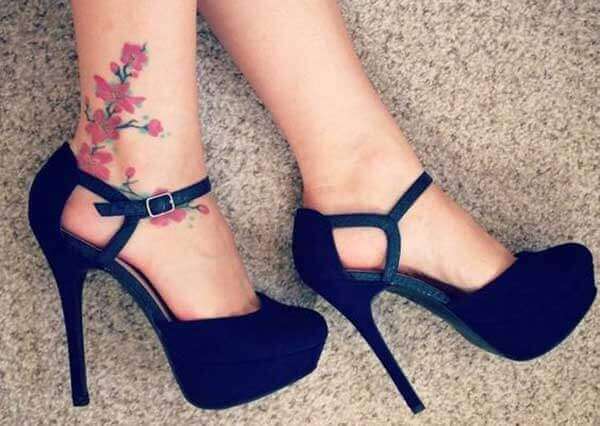 Ankle tattoo for girl