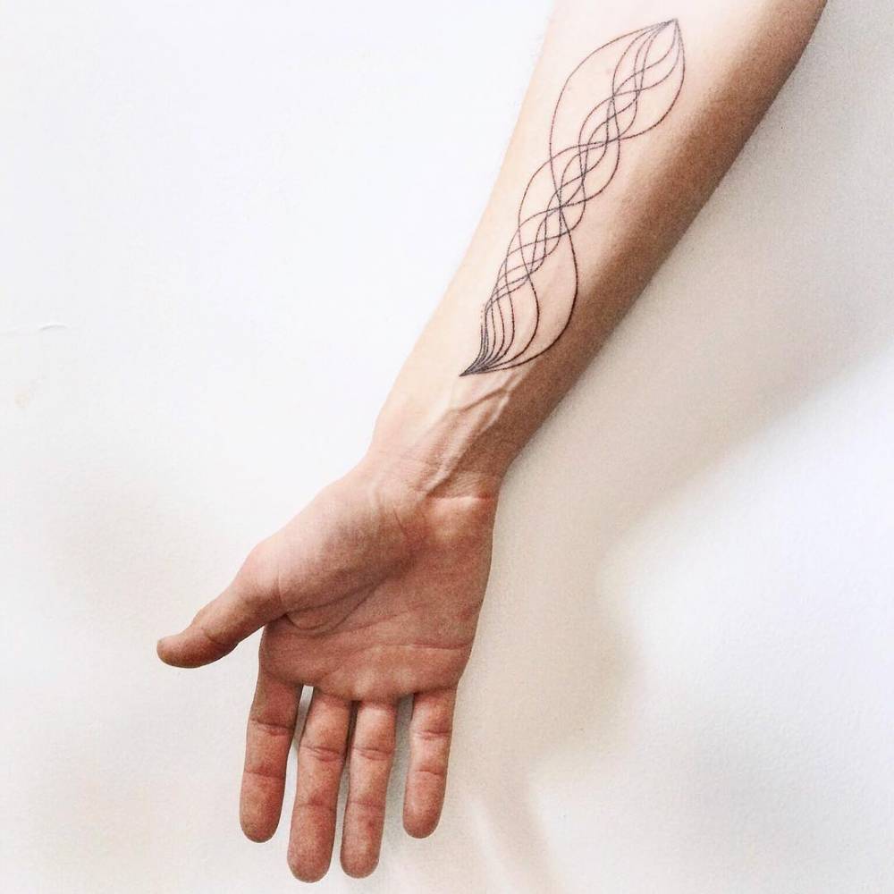 Arm Abstract line tattoo