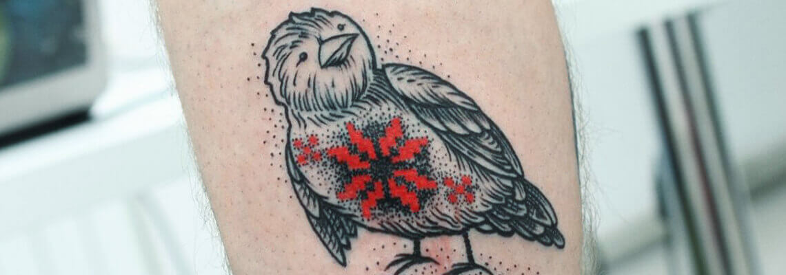 My freshly done cardinal bird by Jesse Dee from Diamond Eye Tattoo in  Geelong Australia  rtattoos