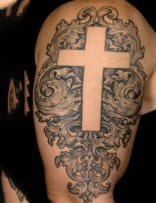 100 Christian Tattoos For Men - Manly Spiritual Designs | Tattoos for guys,  Cool shoulder tattoos, Mens shoulder tattoo