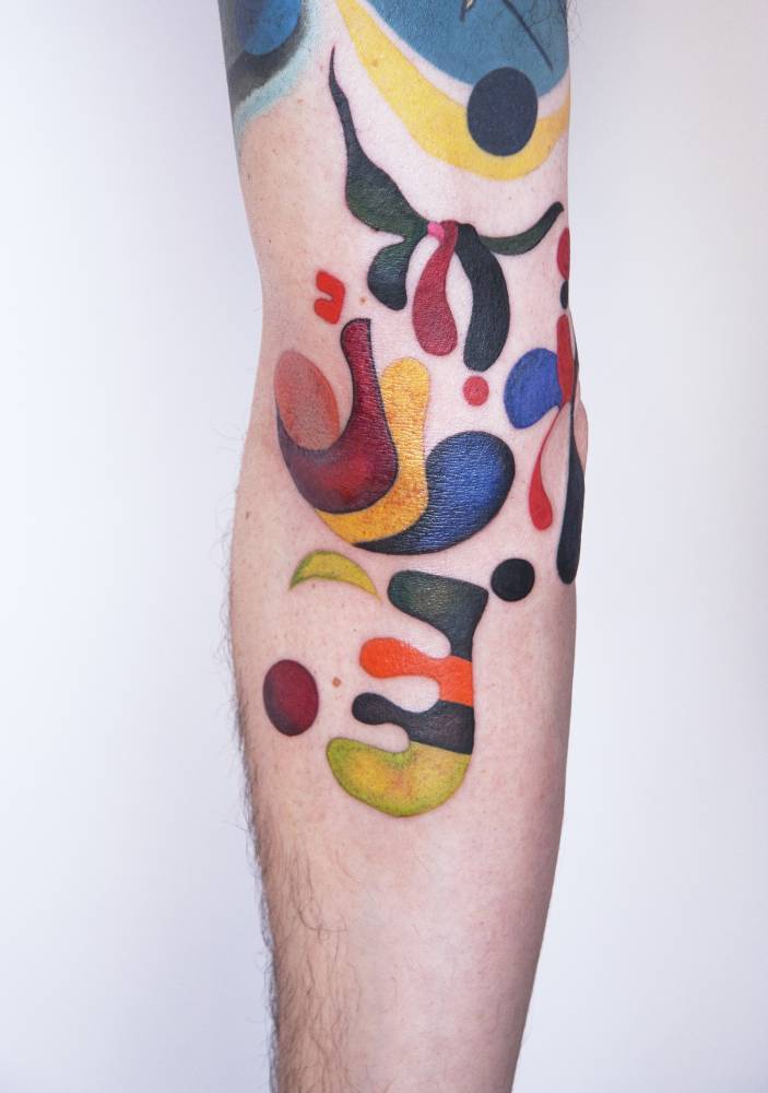 Colorful Abstract tattoo arm