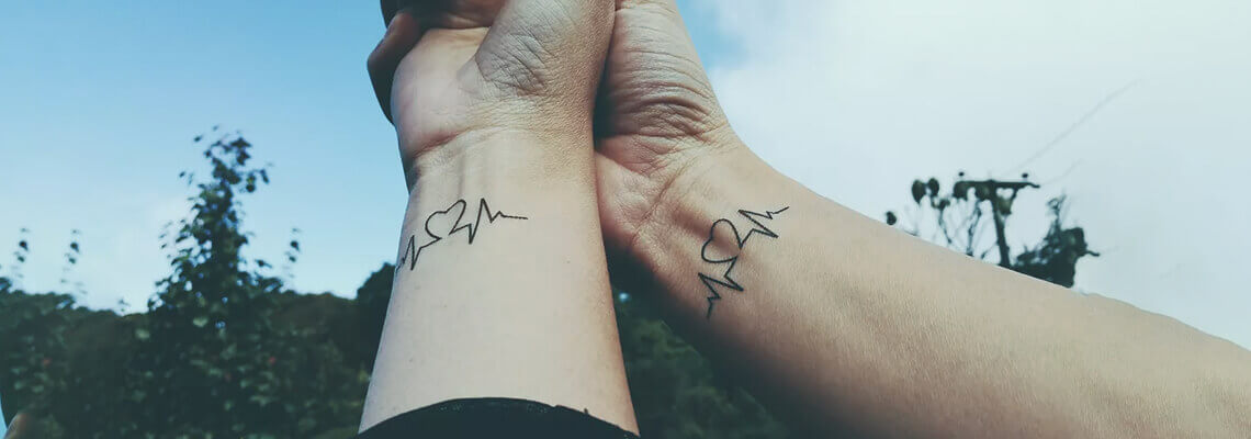 Couple tattoo Design on hand