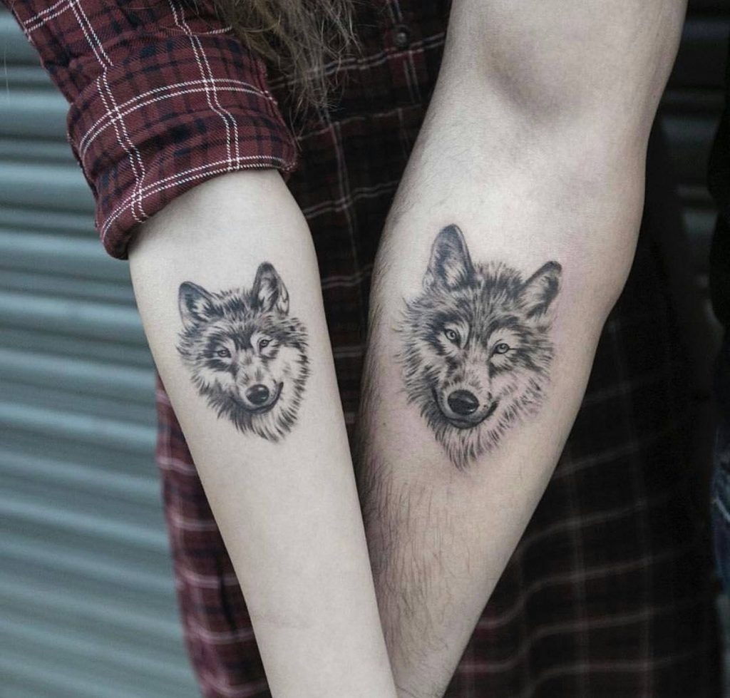 Couple animal tattoo