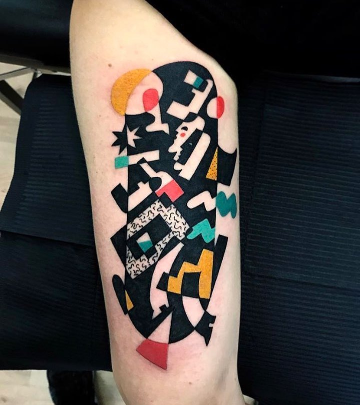 Cubist Abstract tattoo