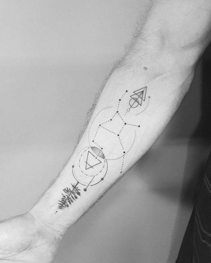 Custom Virgo Constellation Tattoo