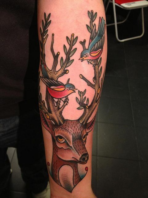 Deer And Birdies