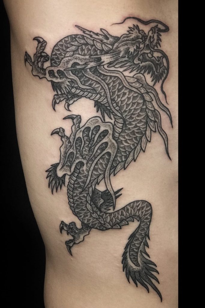 Dragon on ribs