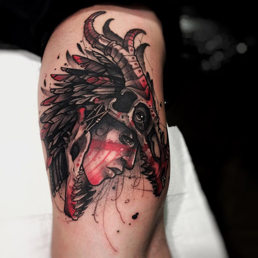 Dragon skull indian