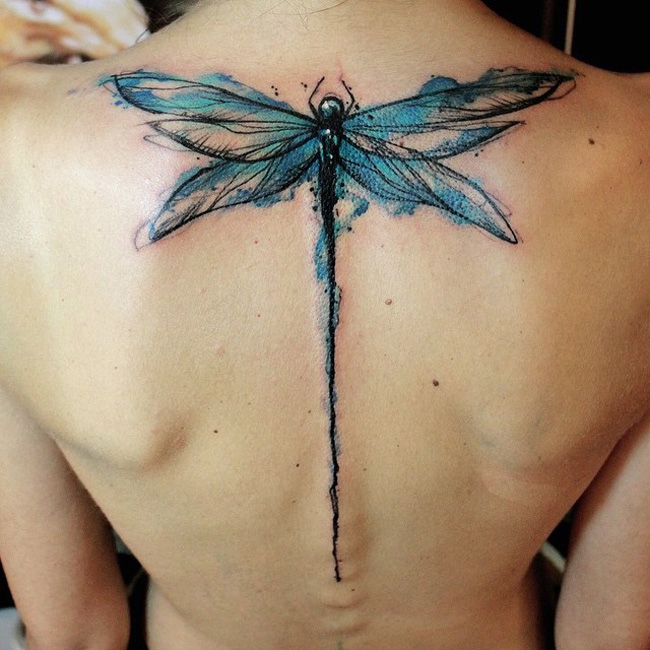 Dragonfly back tattoo