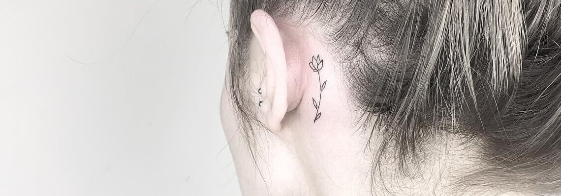 150+ Attractive Ear Tattoo Designs - Small Ear Tattoo [2022]