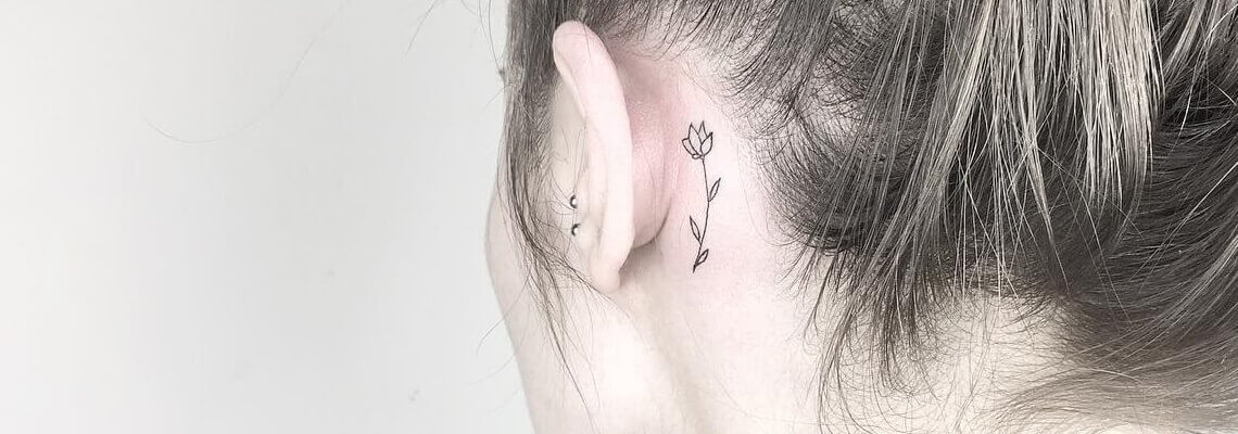 31 Tiny Ear Tattoo Ideas That Look Dainty  Cute  Allure