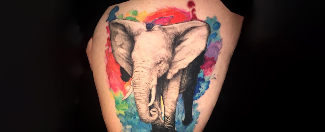 Elephant tattoo Designs on Back