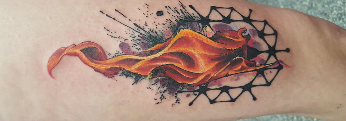 Fire, Campfire and Burning Flame Tattoo Ideas