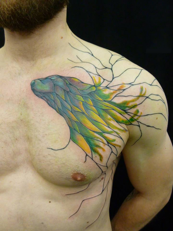 Geometric Watercolor Bear