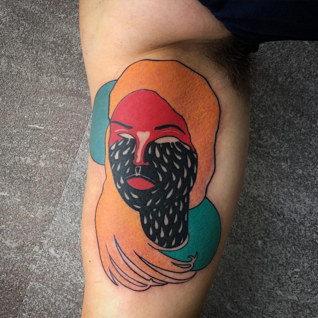 Girl leg Abstract tattoo