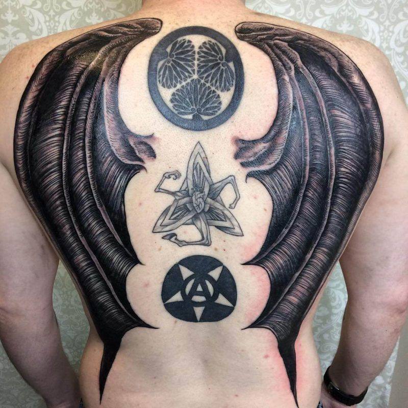 Guardian Angel Tattoo On back Shoulder