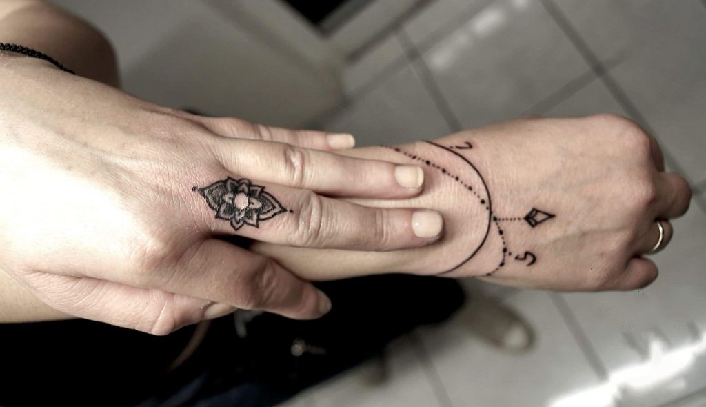 Hand finger tattoos