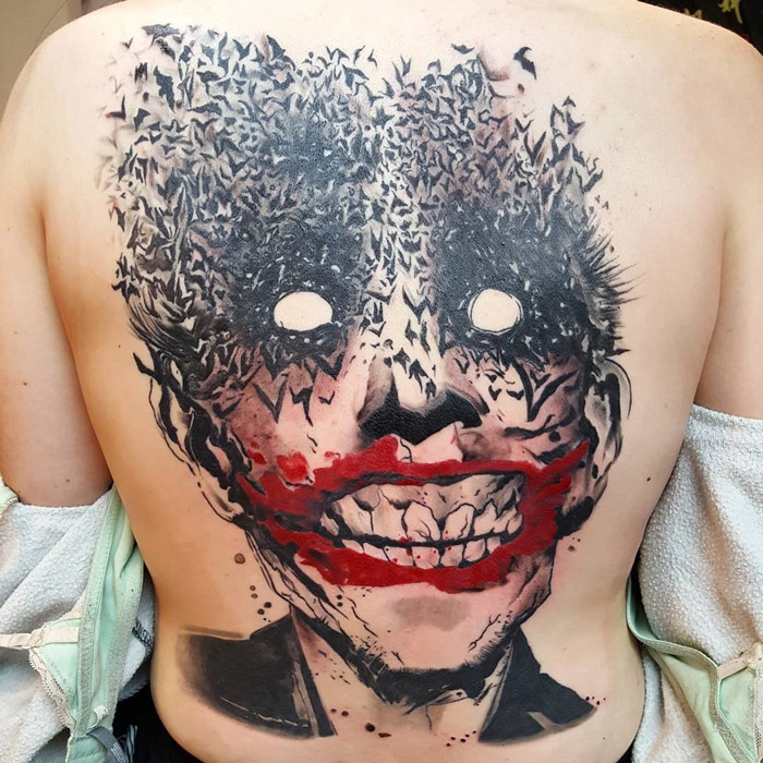Joker back Abstract tattoo