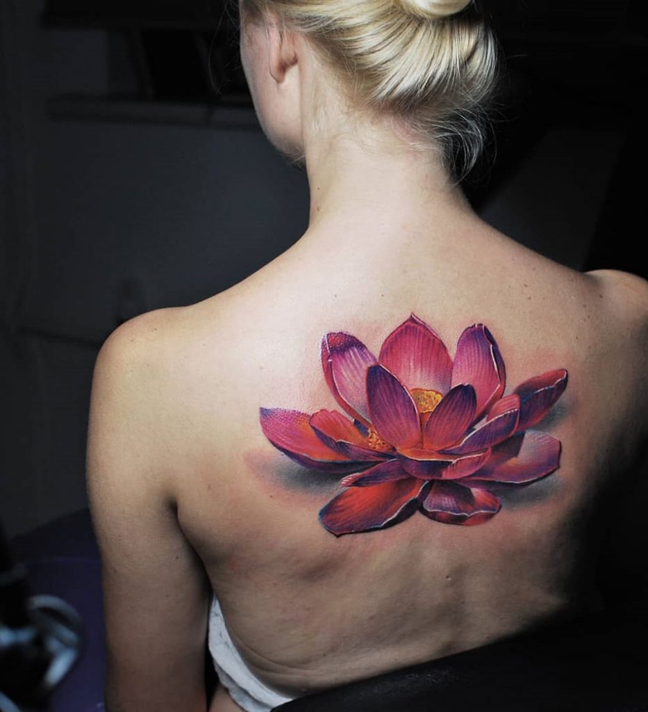 Lotus flower back
