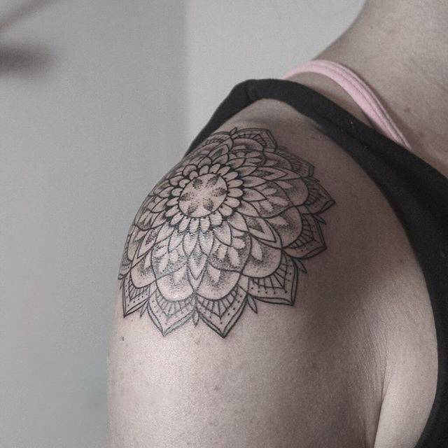 Mandala on the right shoulder