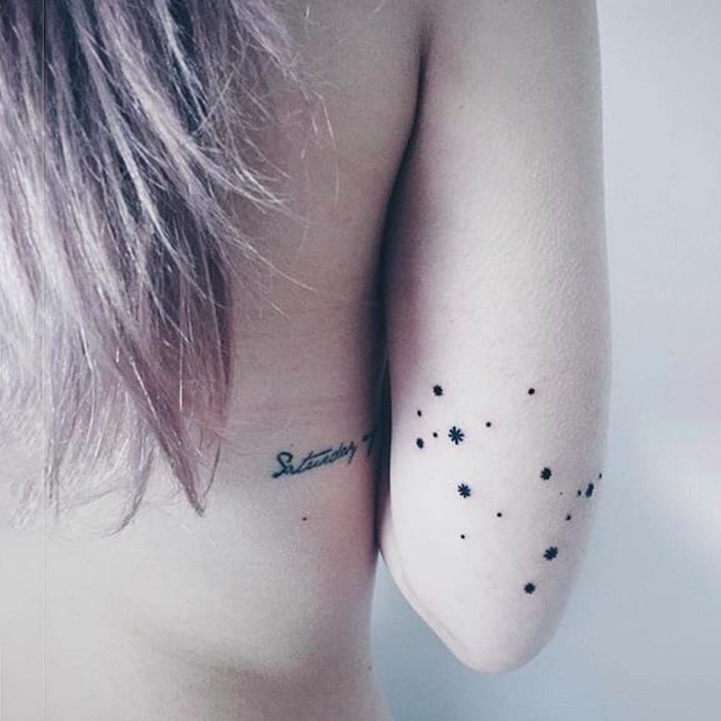Minimalistic gemini zodiac tattoo