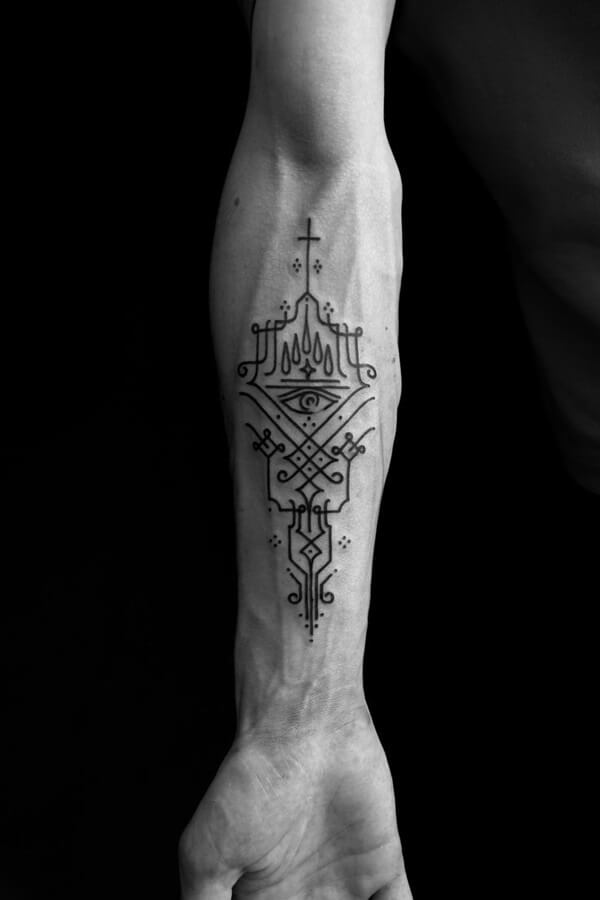 Mirror Abstract Art Tattoo