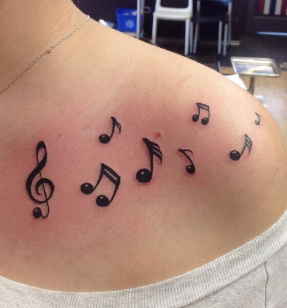 Music tattoo for females