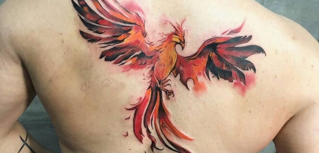 Phoenix bird tattoo