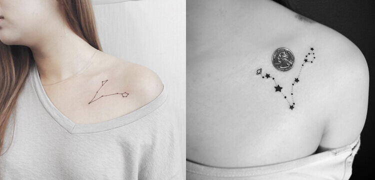 Pisces Constellation tattoo ideas on Shoulder