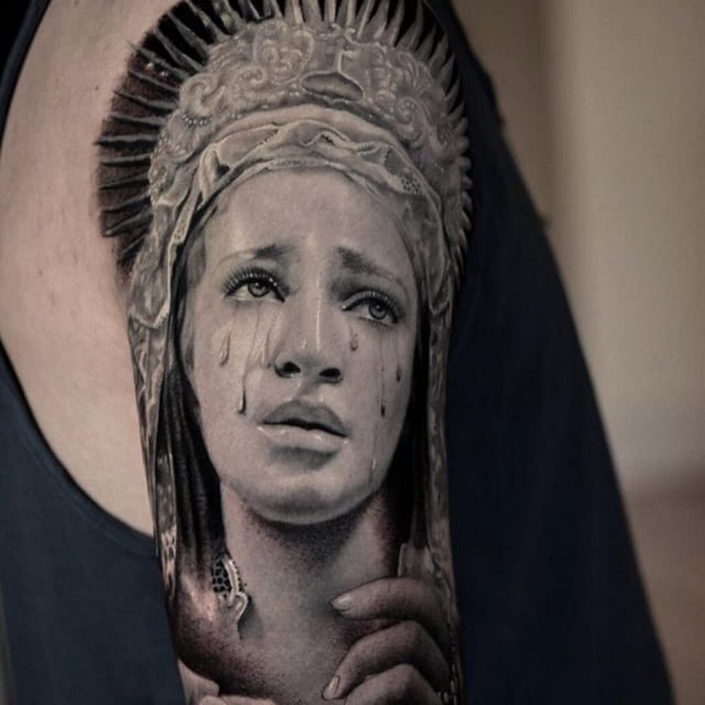 Portrait God Girl Tattoo