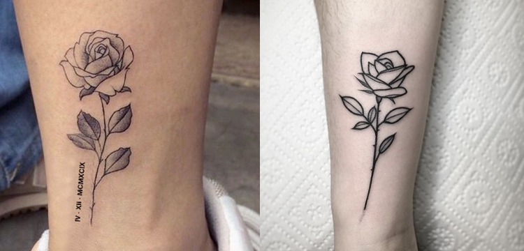 Rose flower tattoo