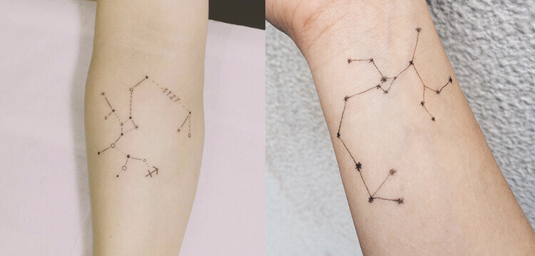 Sagittarius Constellation tattoo Ideas