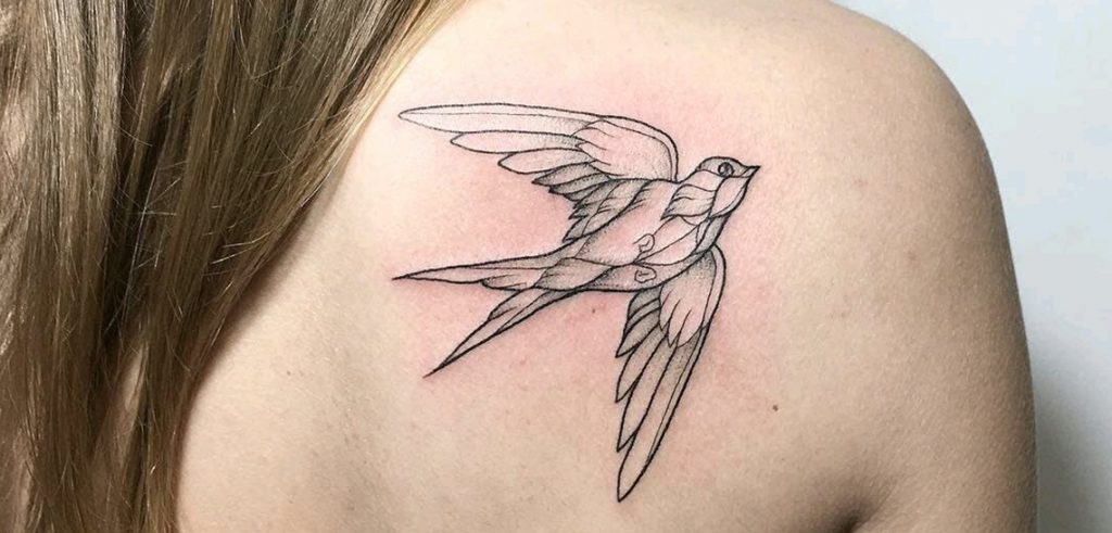 Swallow bird tattoo