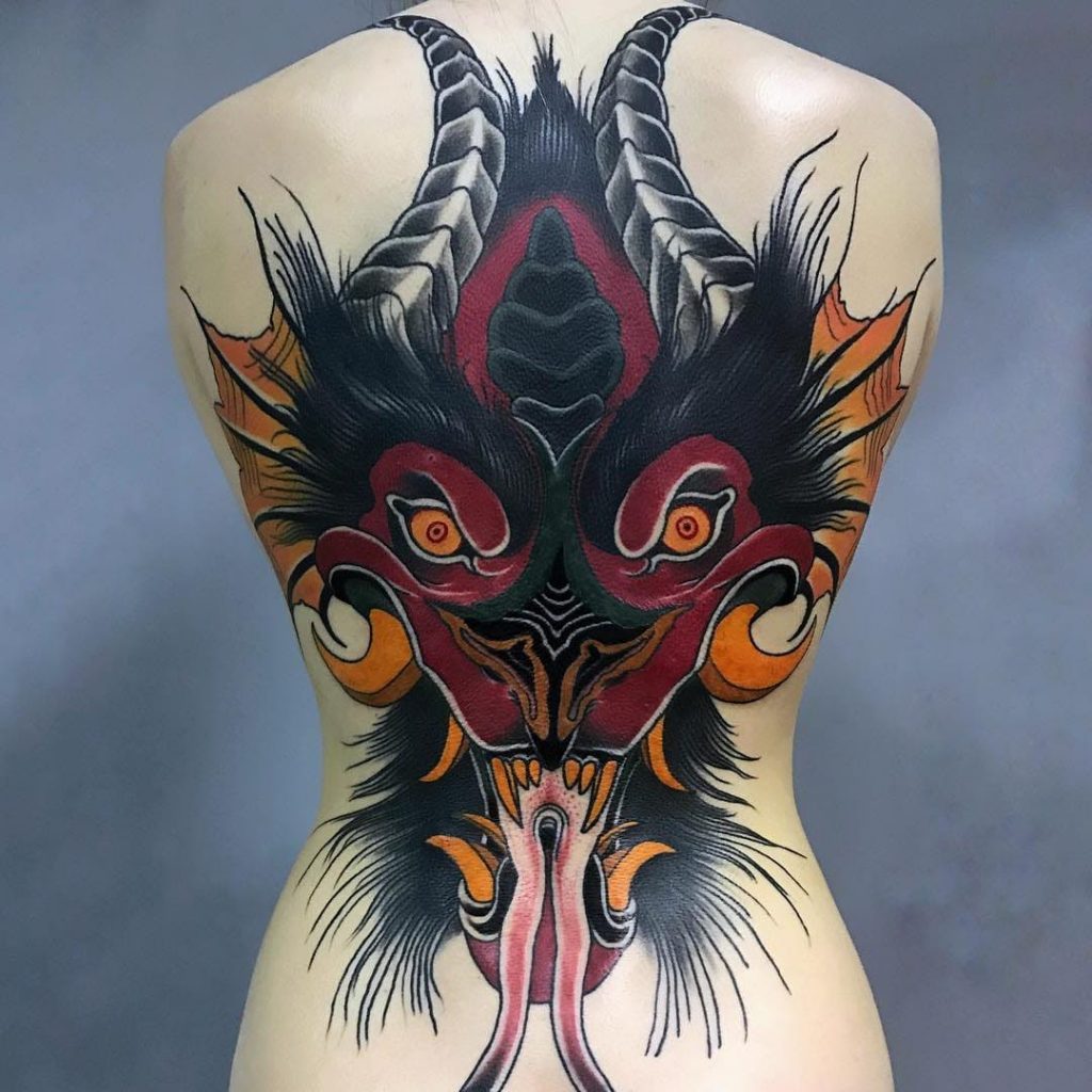 Tattoo brutal tattoos satan goat head evil Ink tattoo