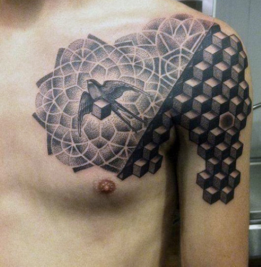 Tattoos for guys on shoulder Abstract tattoo
