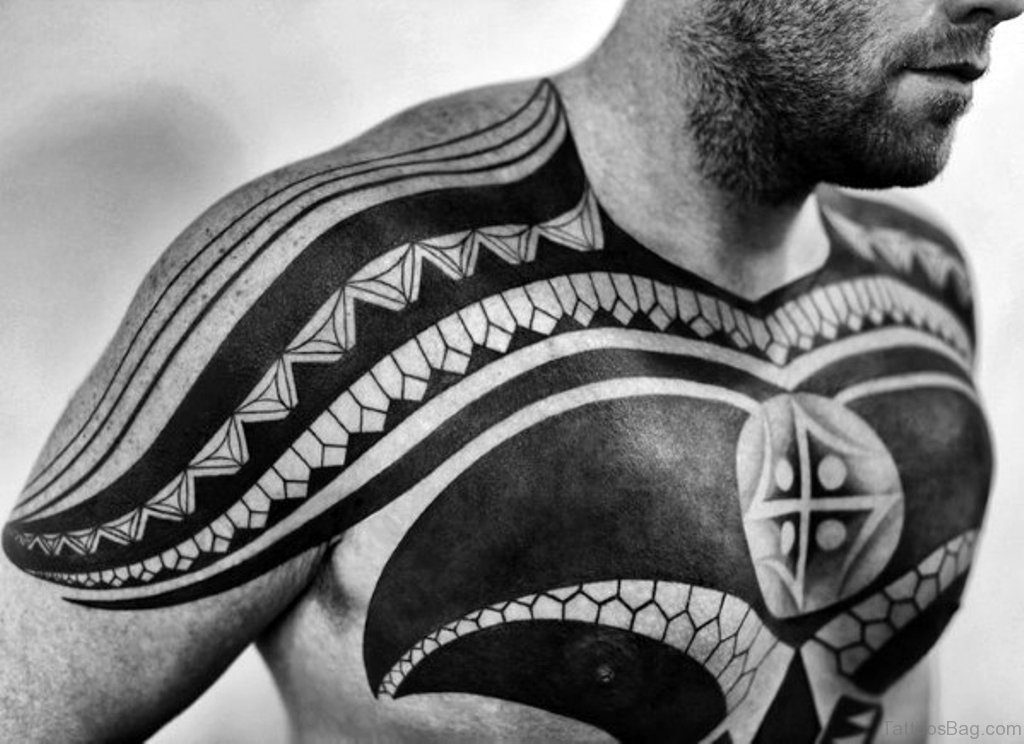 Tribal Chest Tattoos For Guys