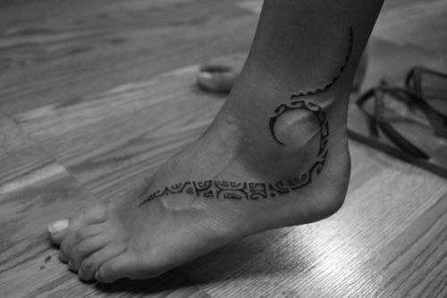 Tribal Foot Tattoo