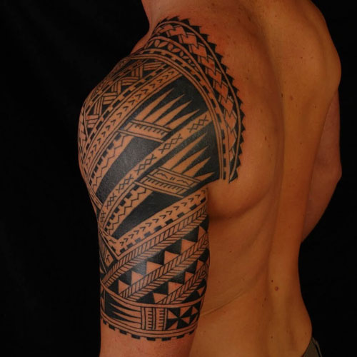 Tribal Tattoos For Guys on Shoulder and Arm