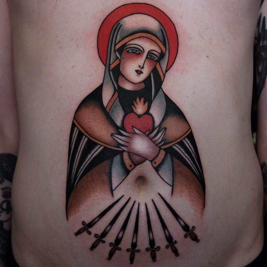 Virgin Mary Tattoo
