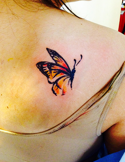 Watercolor butterfly tattoos 1