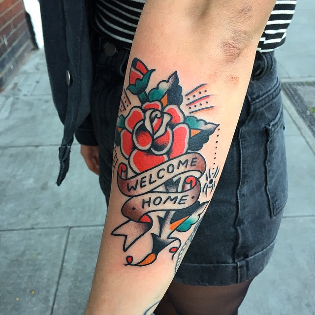 Welcome home tattoo