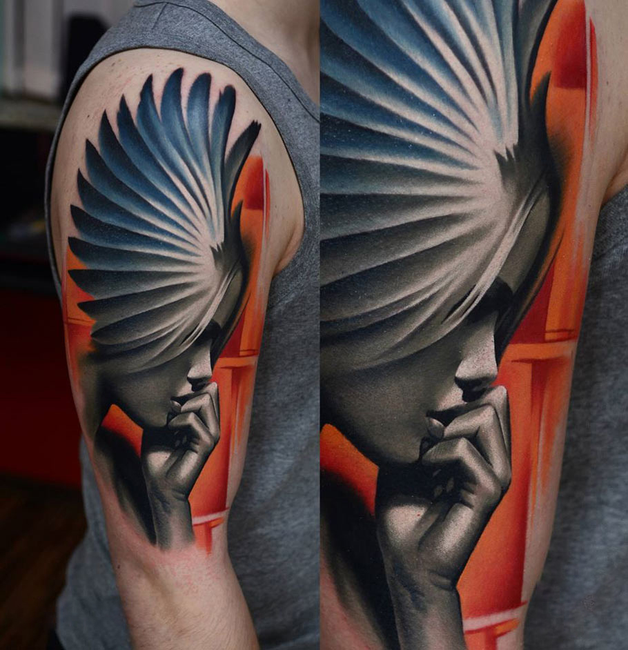 angel color tattoo