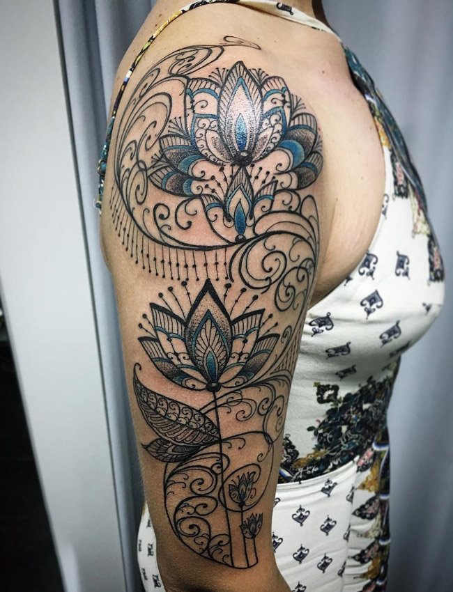 ornamental lotus flowers