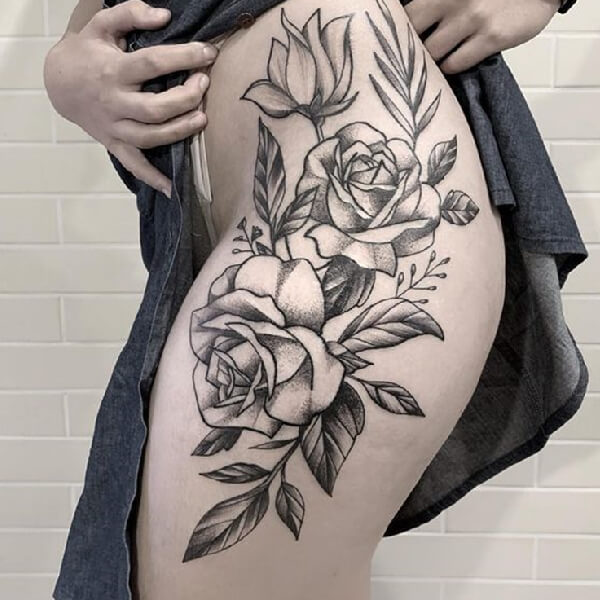 thigh tattoo for women